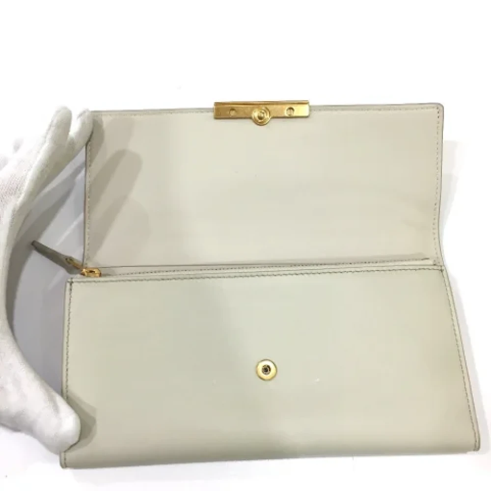 Bottega Veneta Vintage Pre-owned Leather wallets White Dames