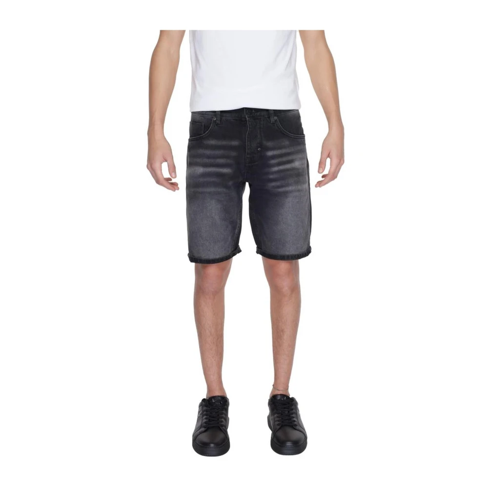Antony Morato Men's Black Cotton Bermuda Shorts Collection Spring/Summer - Denim Shorts - W29- Shorts