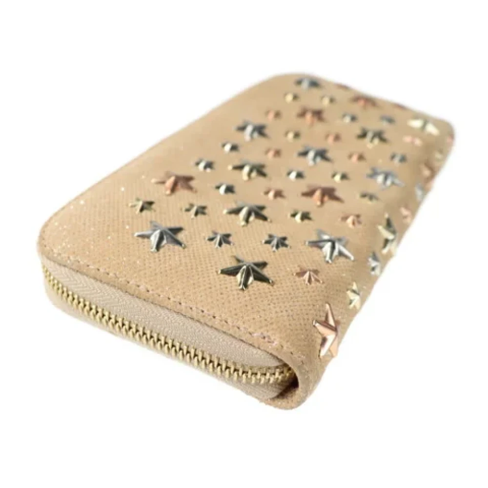 Jimmy Choo Pre-owned Canvas wallets Beige Dames