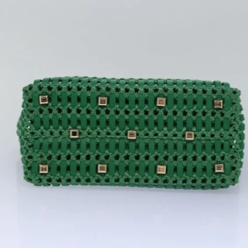 Salvatore Ferragamo Pre-owned Leather handbags Green Dames