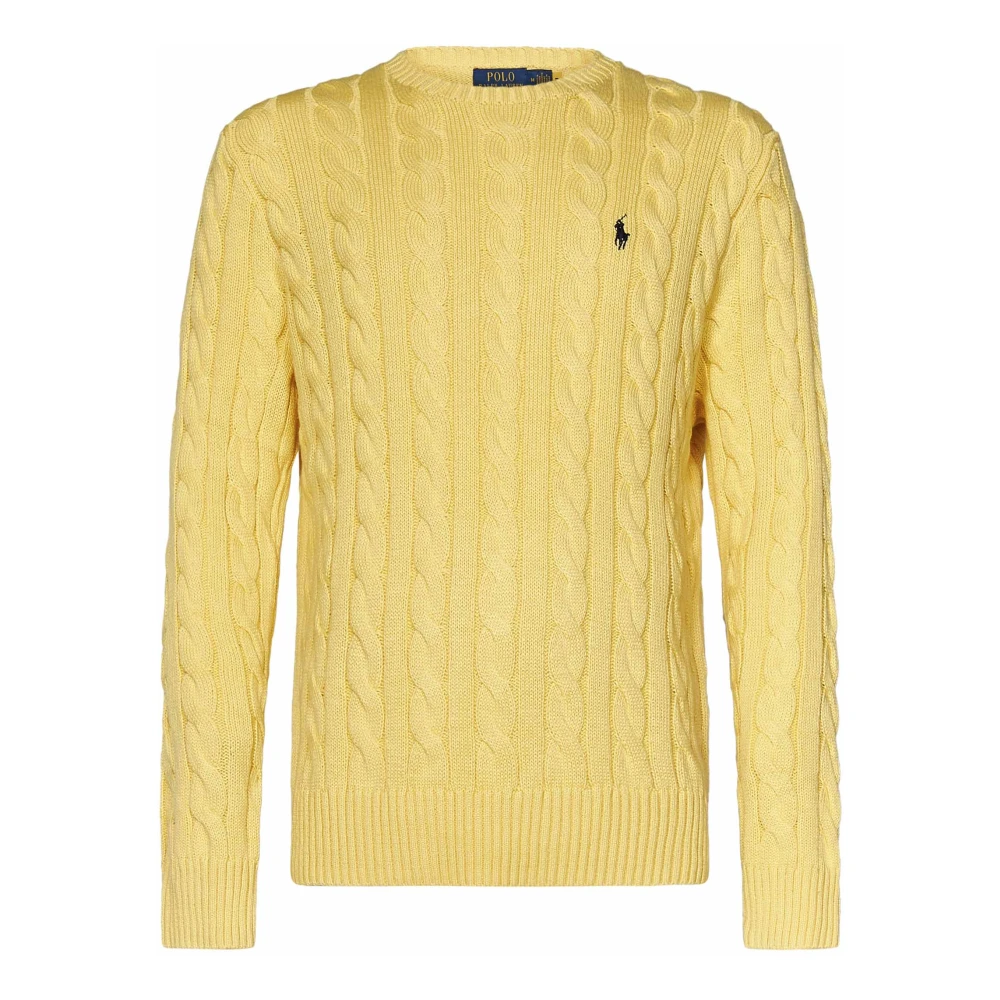 Polo Ralph Lauren Gele Cable-Knit Sweater voor Mannen Yellow Heren