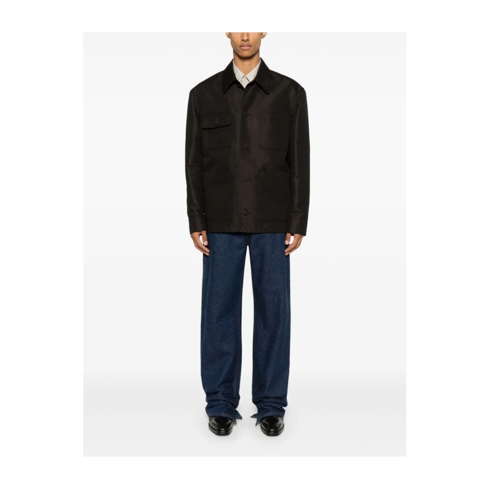 Gucci Blauwe Gewassen Denim Jeans Blue Heren