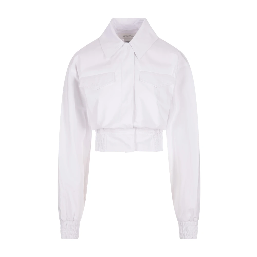 SPORTMAX Witte Gala Bomber-Style Shirt White Dames