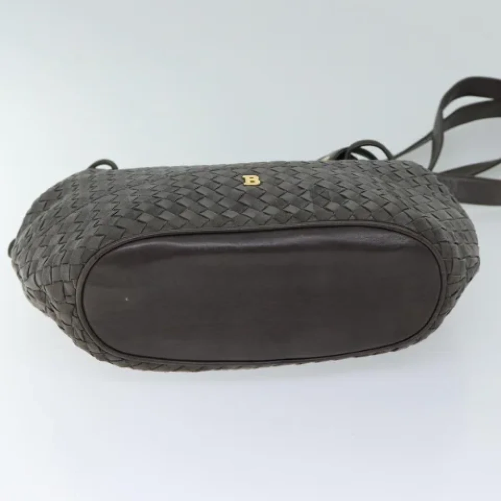 Bally Pre-owned Leather shoulder-bags Gray Dames