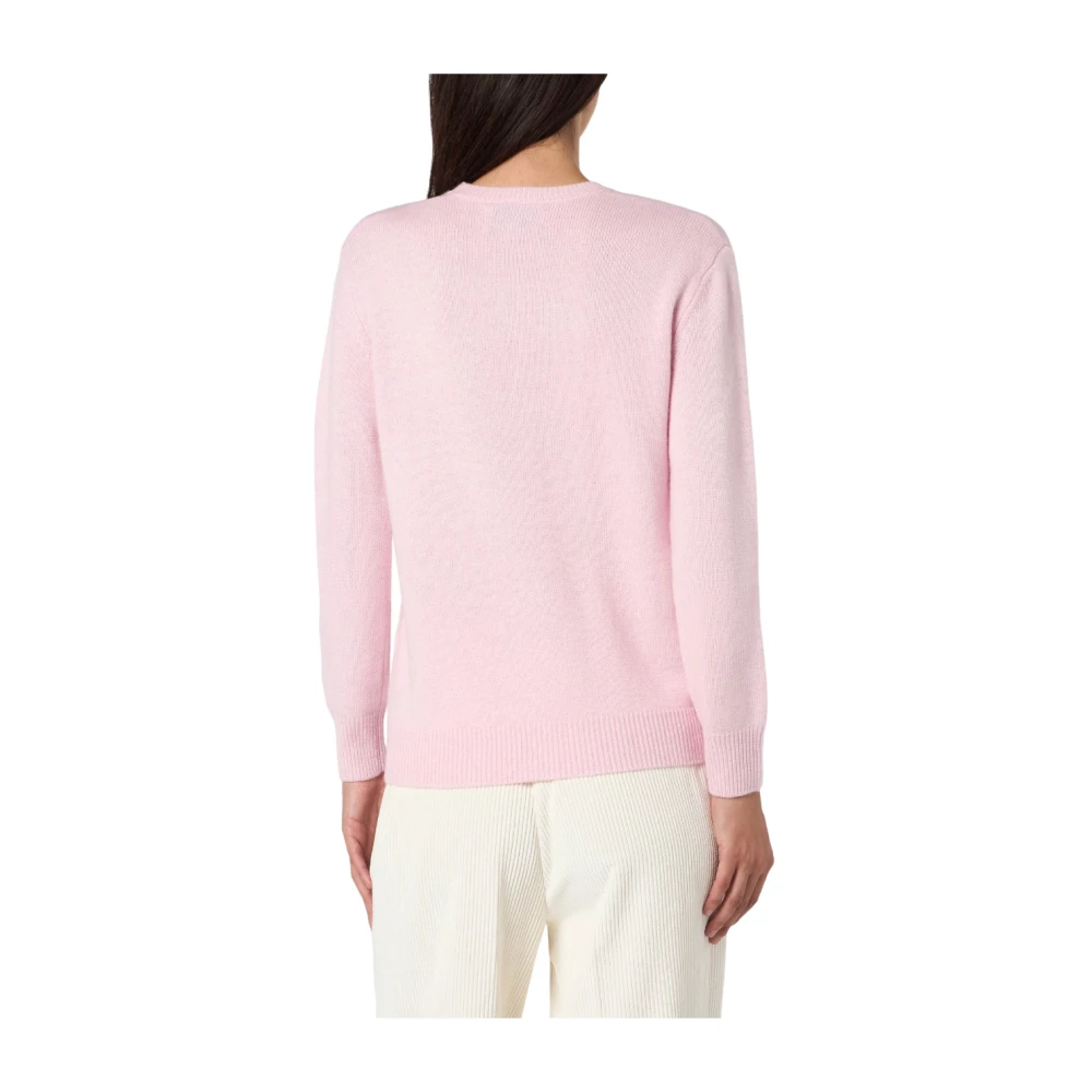 Saint Barth Roze Sweater New Queen Jacquard Print Pink Dames