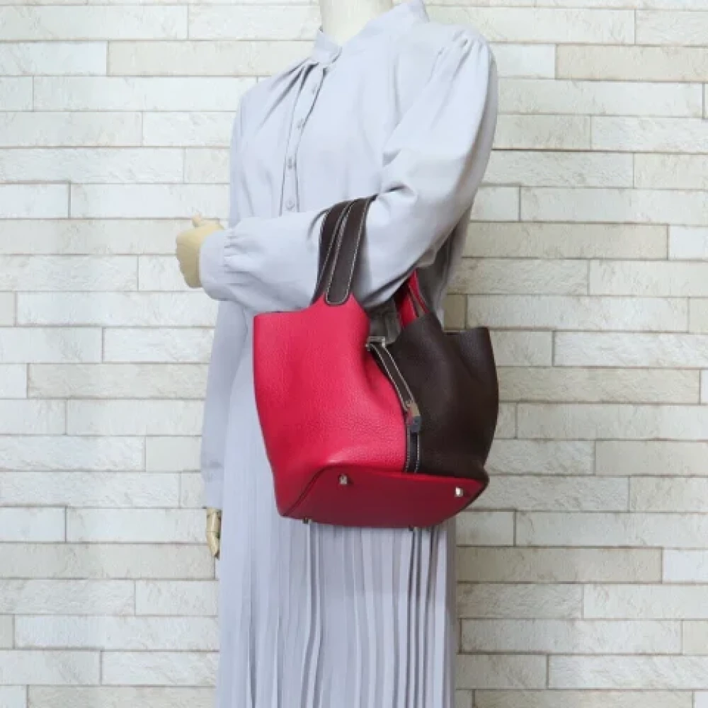 Hermès Vintage Pre-owned Leather handbags Red Dames