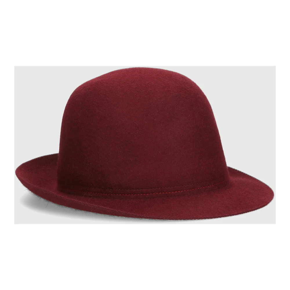 Borsalino Retro-geïnspireerde vilten hoed met medium rand Red Heren