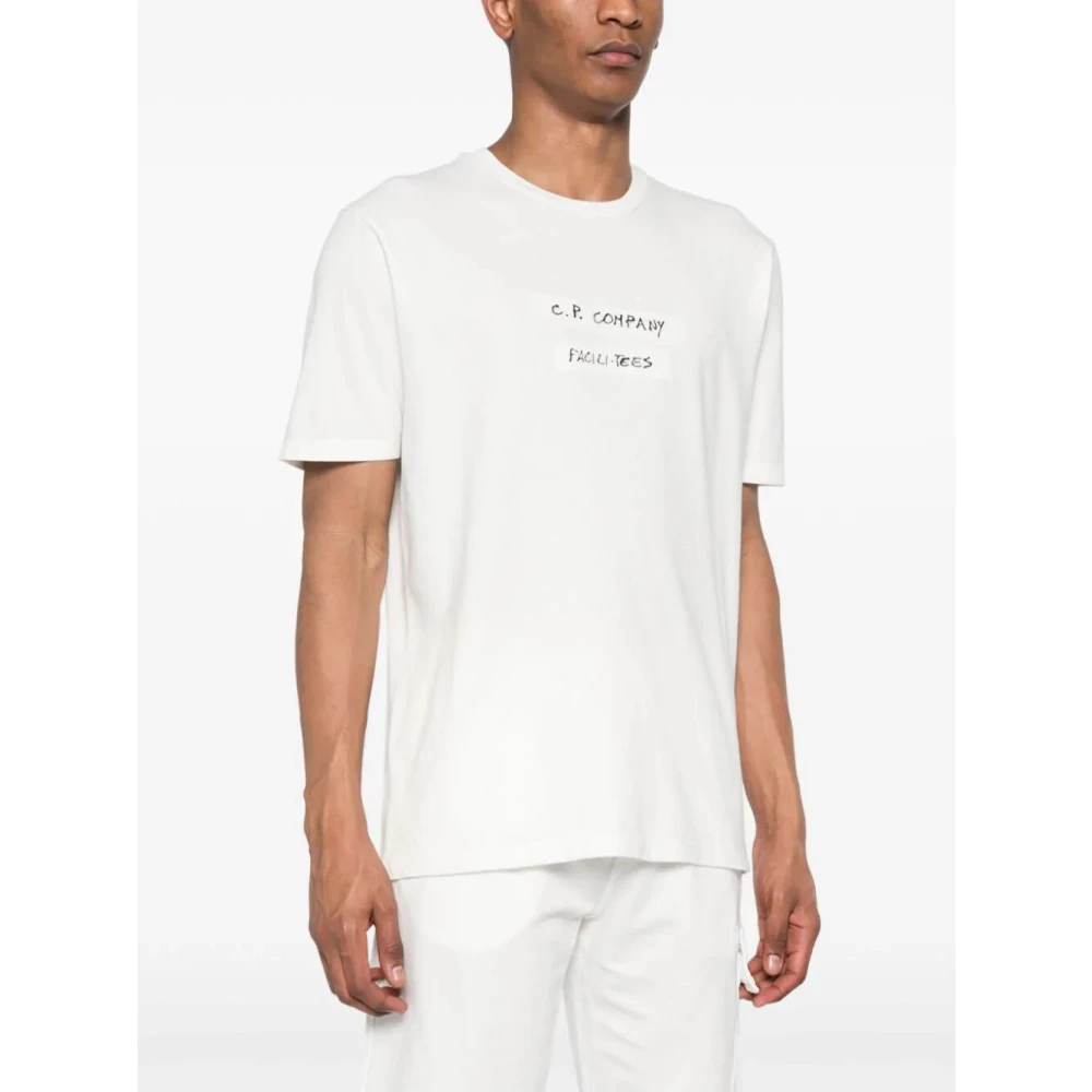 C.P. Company Grafisch T-shirt 24 1 Facili-Tees Wit White Heren