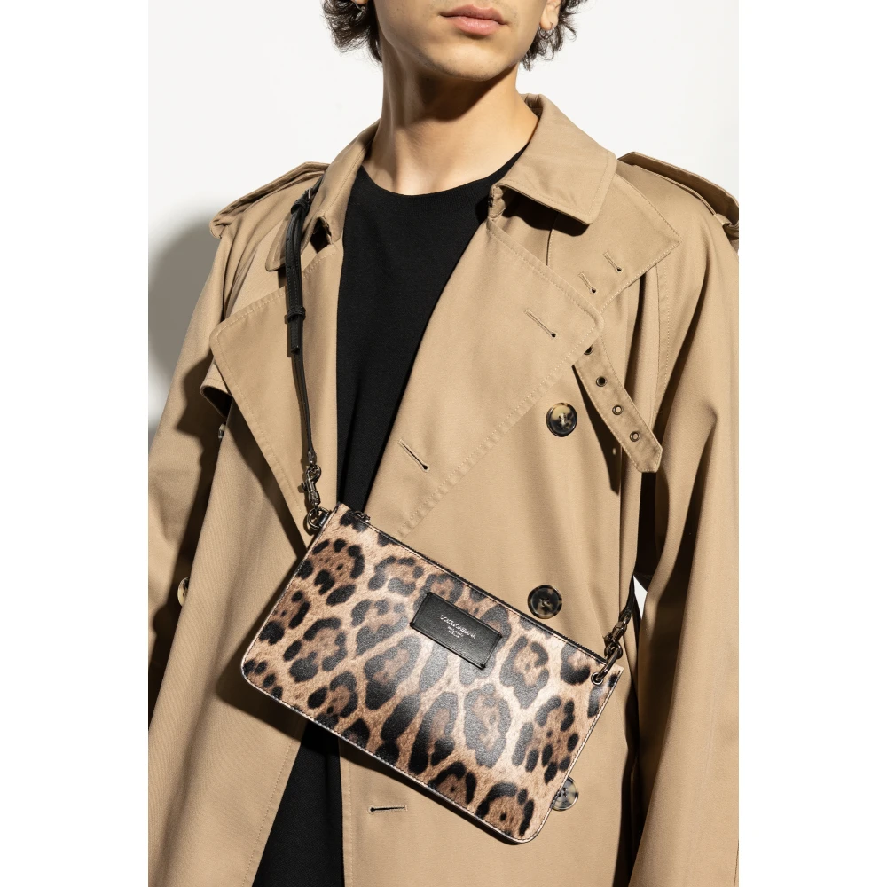 Dolce & Gabbana Dierenprint schoudertas Brown Heren