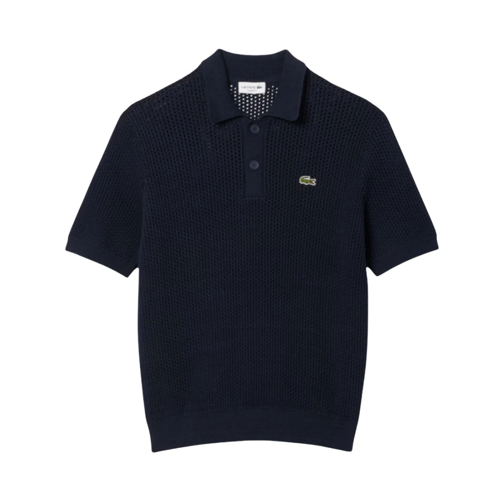 Lacoste Katoenen Polotrui met Korte Mouwen Blue Heren