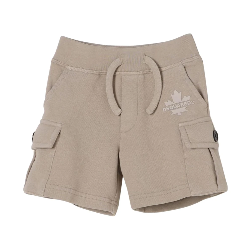 Dsquared2 Beige Stylish Cargo Shorts For Kids - Unisex - Shorts - 9 M - Kids