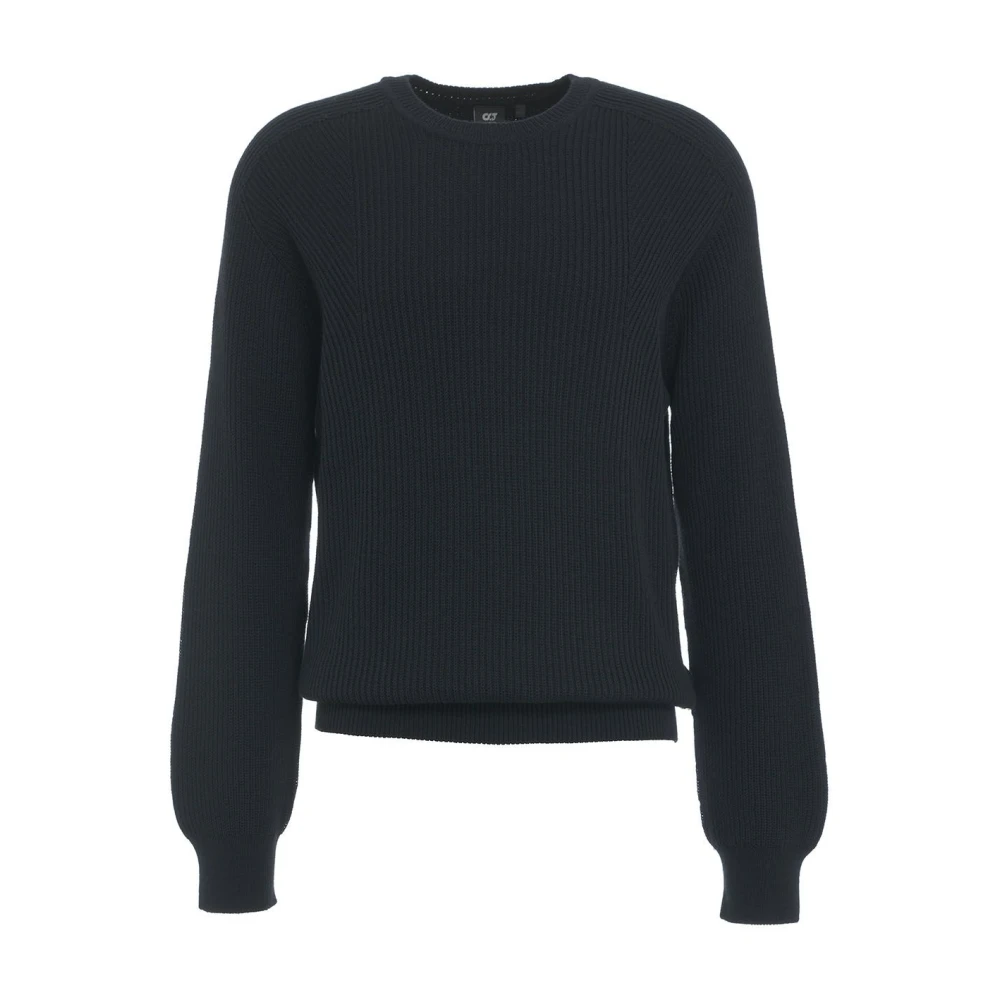 AlphaTauri Ribbed Crew Neck Knit Sweater Finta Black, Herr