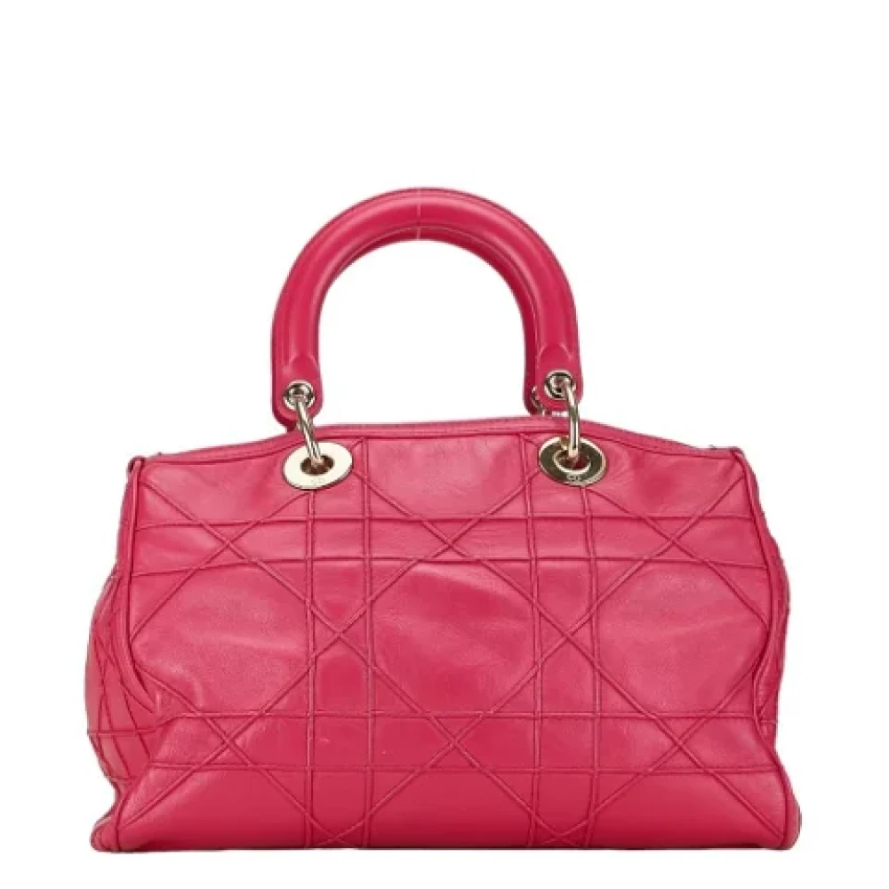 Dior Vintage Pre-owned Leather dior-bags Pink Dames