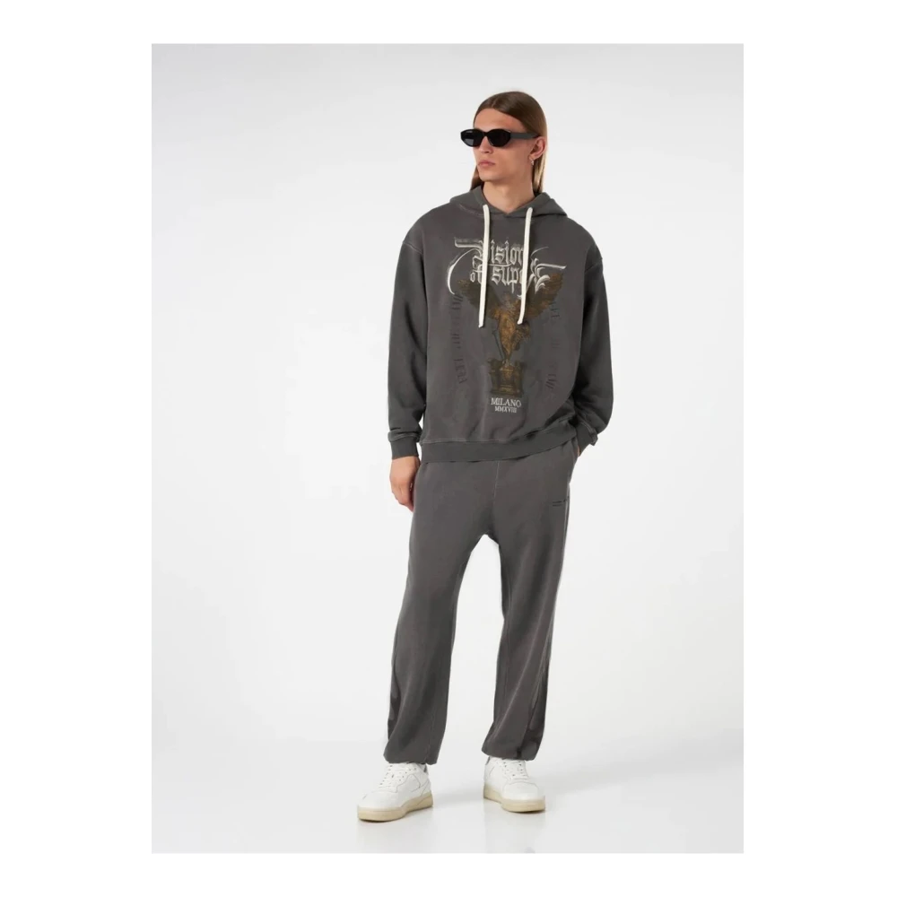 Vision OF Super Rock Mather Graphic Hoodie Gray Heren