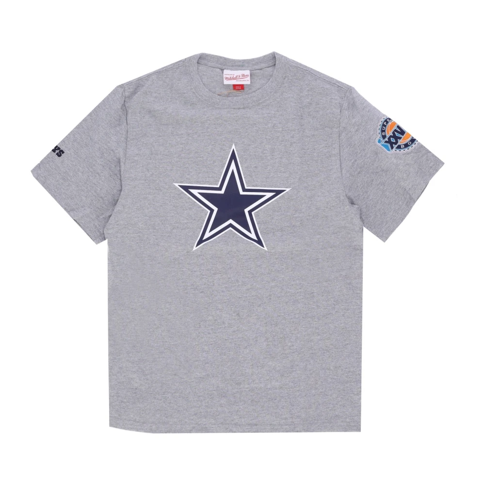 Mitchell & Ness Dallas Mavericks Logo T-shirt Gray Heren