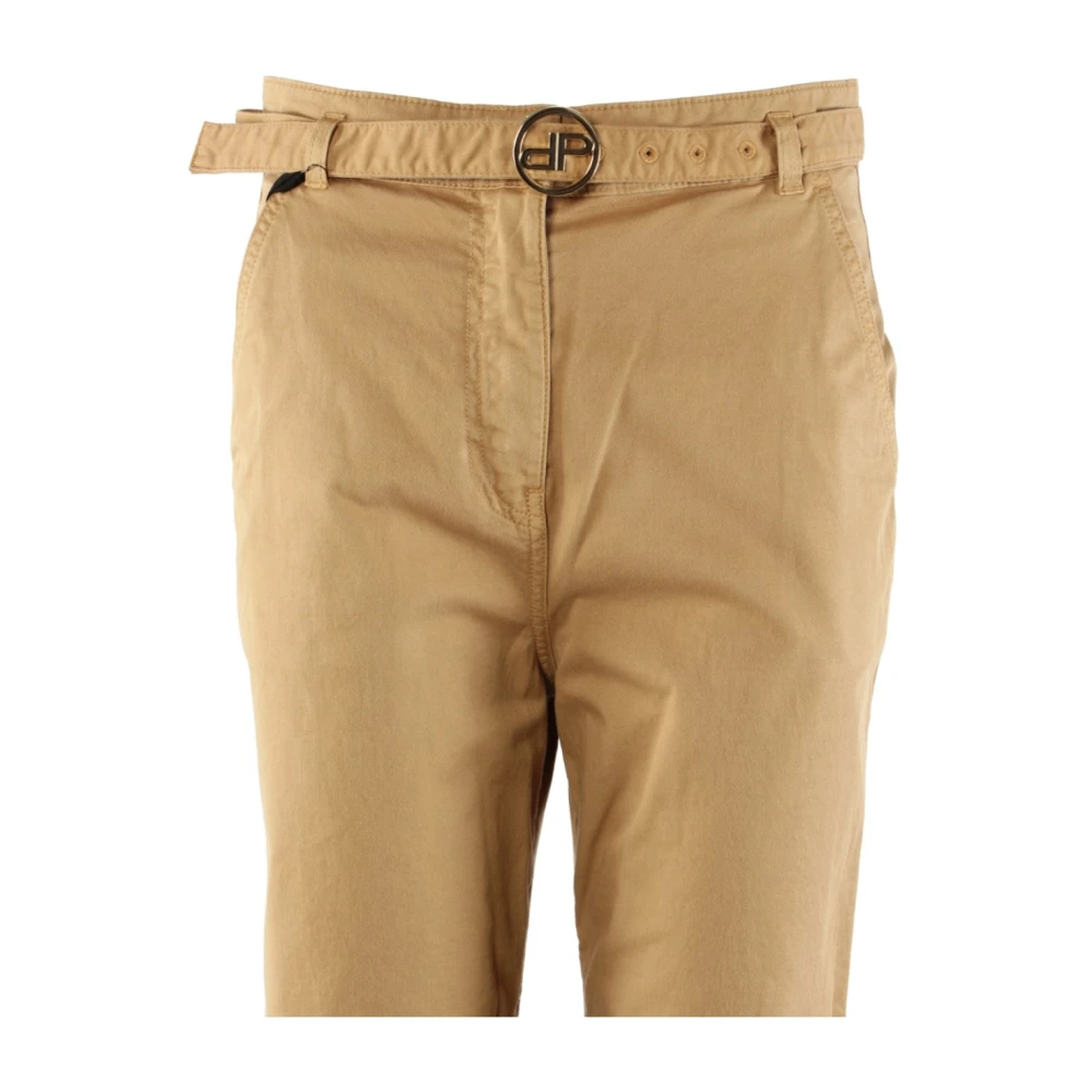 pinko Beige Chino Broek met Riem Beige Dames
