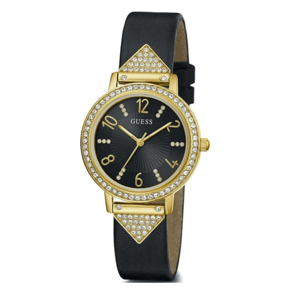 Guess Elegant Damklocka Guld Läder Yellow, Dam