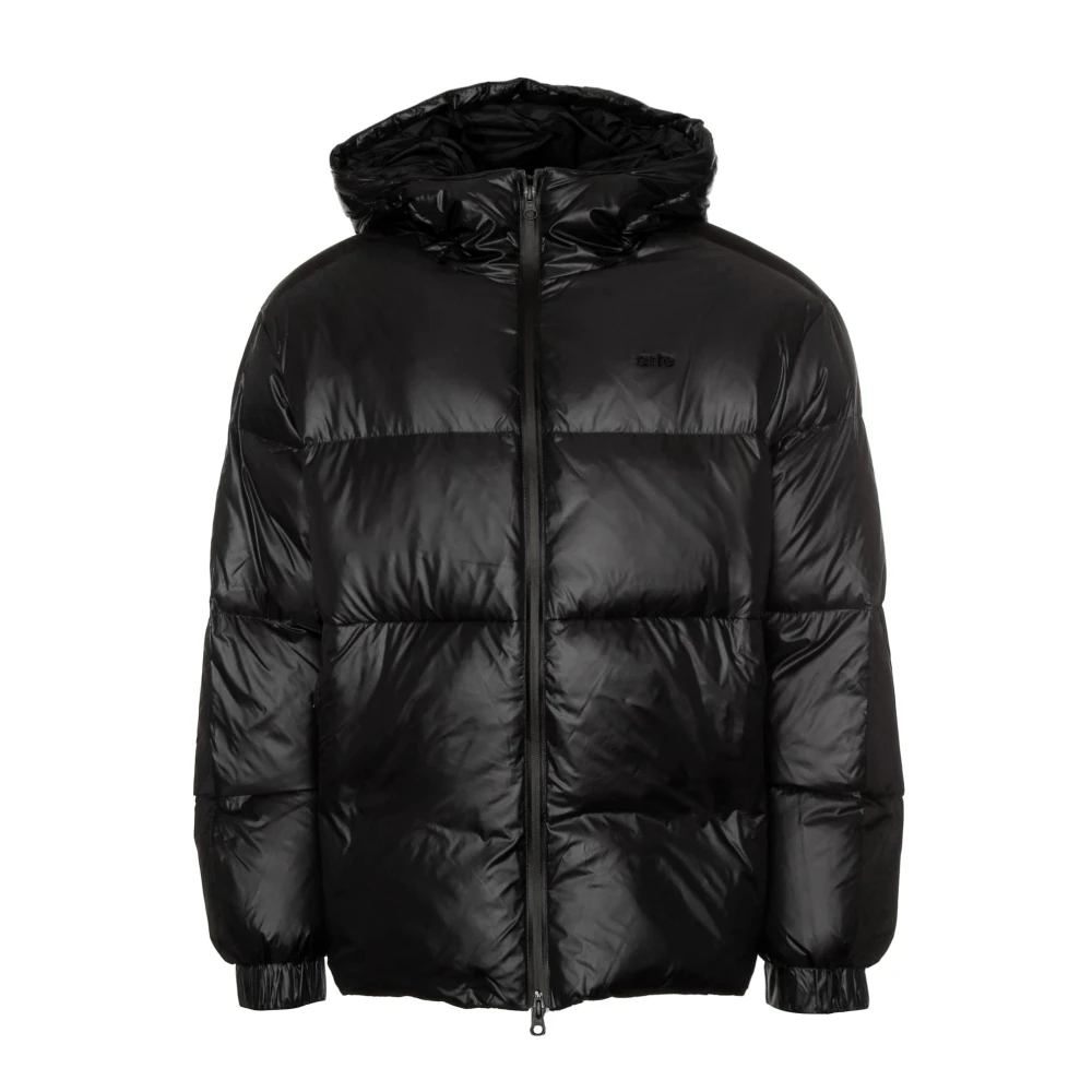 Arte Antwerp Glanzende Pufferjas met capuchon Black Heren