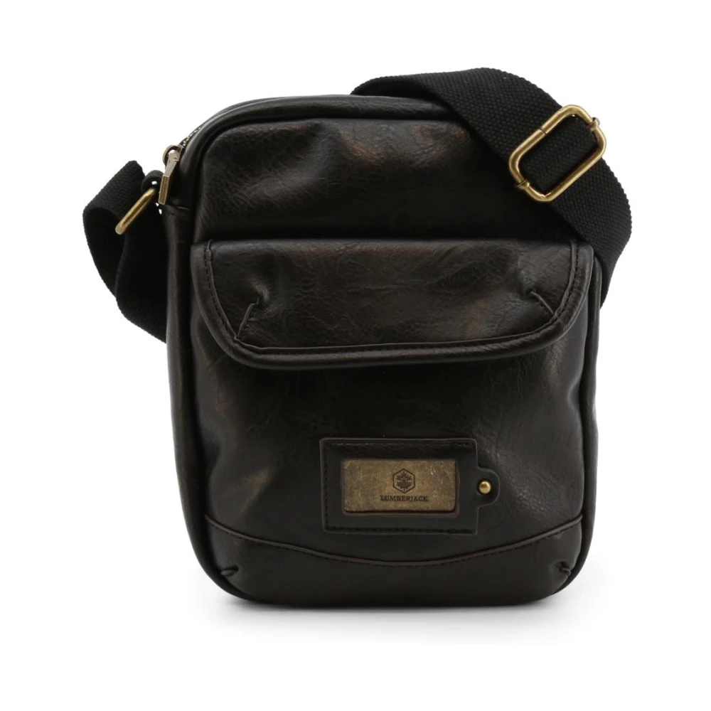 Lumberjack Svart Stilig Crossbodyväska För Män