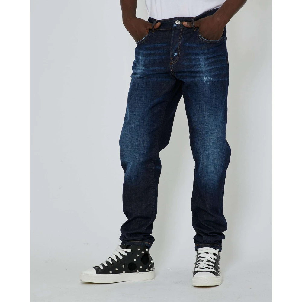 John Richmond Straight Jeans Blue Heren