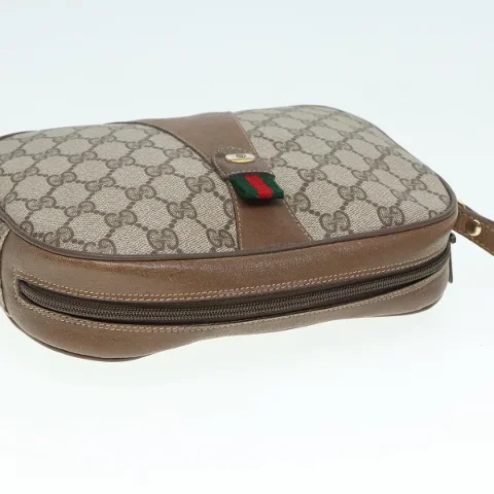 Gucci Vintage Pre-owned Leather clutches Beige Dames