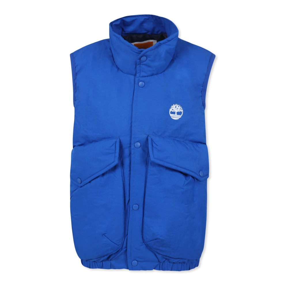 Timberland Ljusblå Vadderad Vattentät Gilet med Träd Blue, Pojke