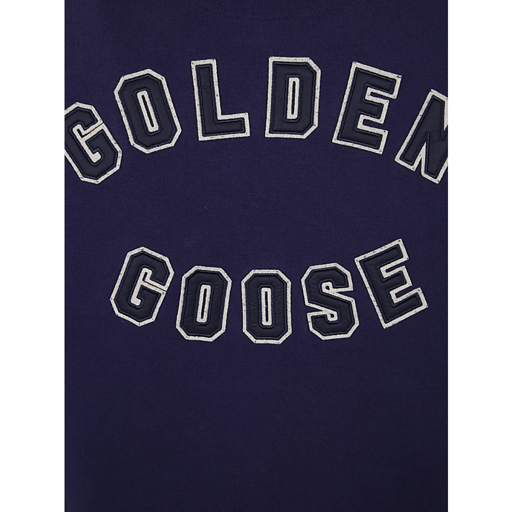 Golden Goose Urban Rode Hoodie met Patches Blue Heren