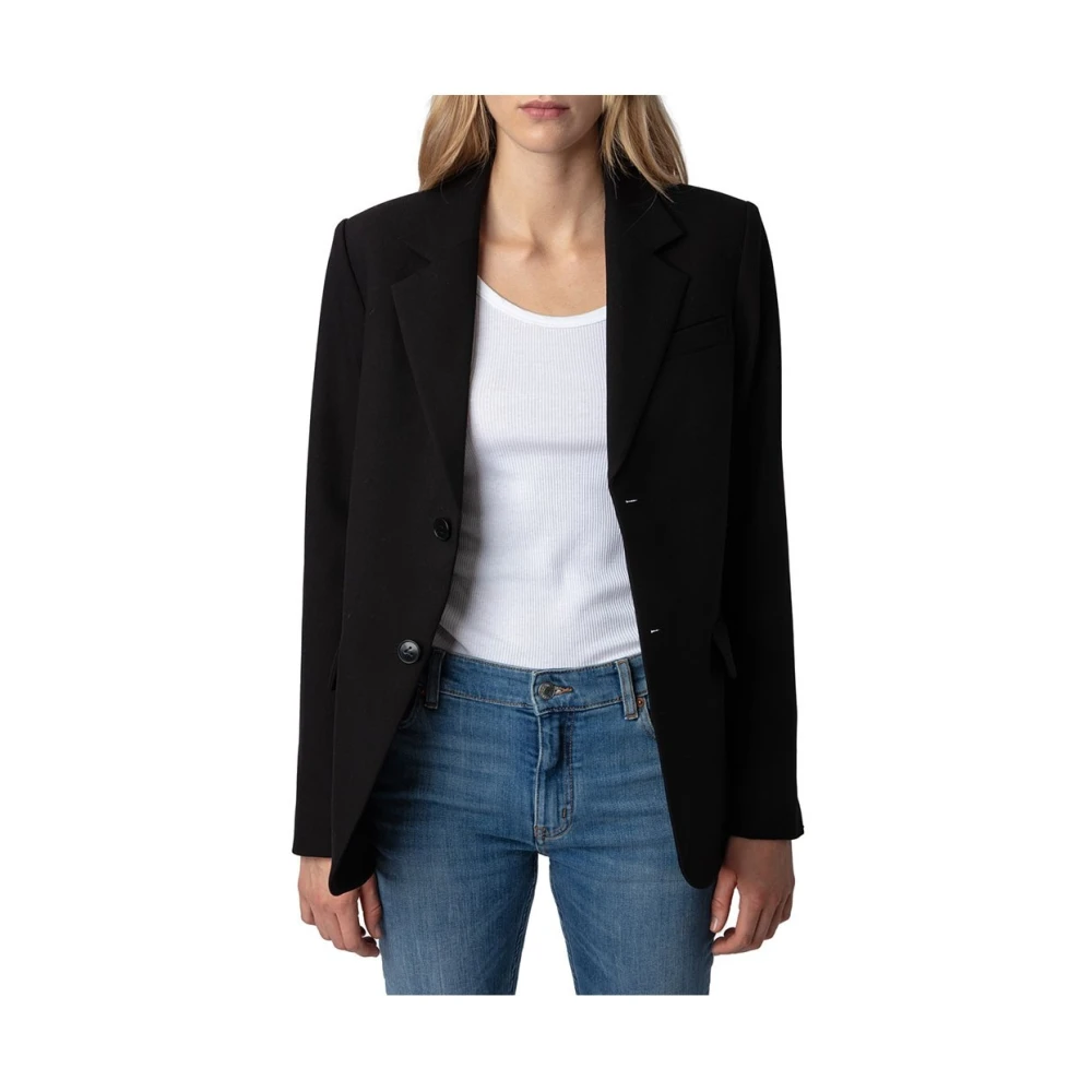 Zadig & Voltaire Stijlvolle Sako Shirt Black Dames