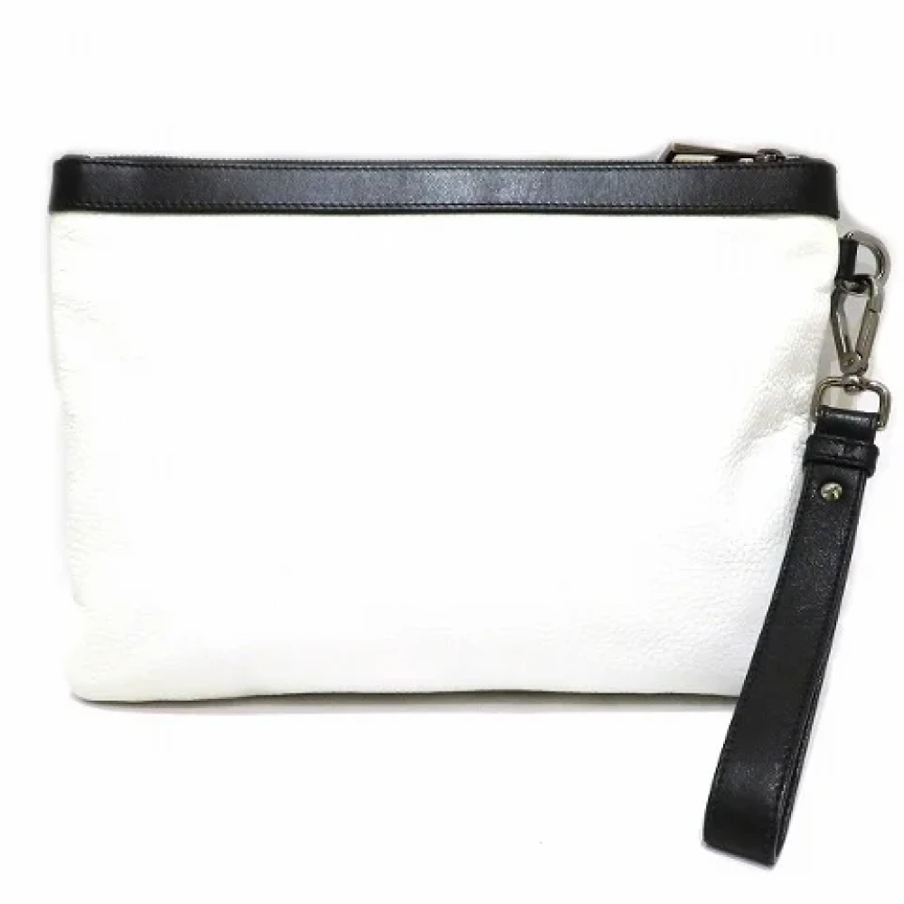 Jimmy Choo Pre-owned Leather clutches White Dames