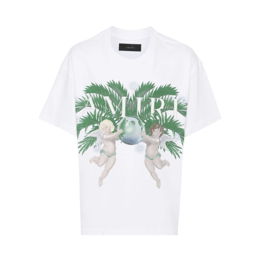 Amiri T-shirt met Grafische Print en Ronde Hals White Heren