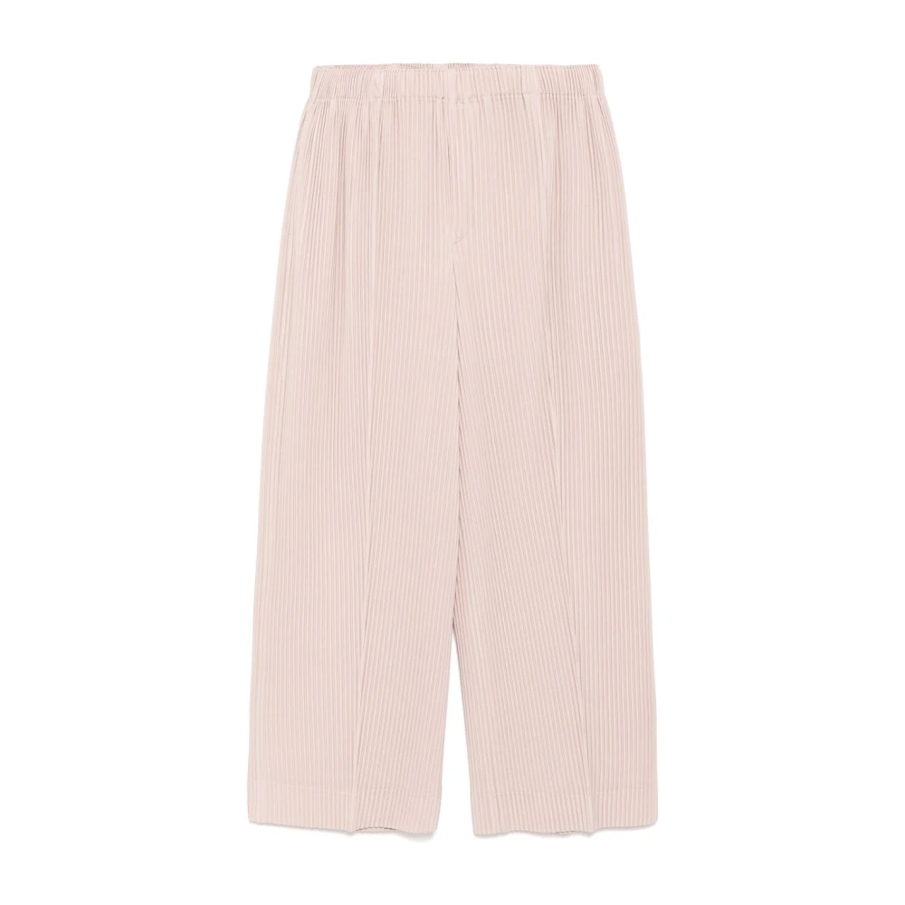 Issey Miyake Men's Pink Pleated Trousers Almond Beige Pocket