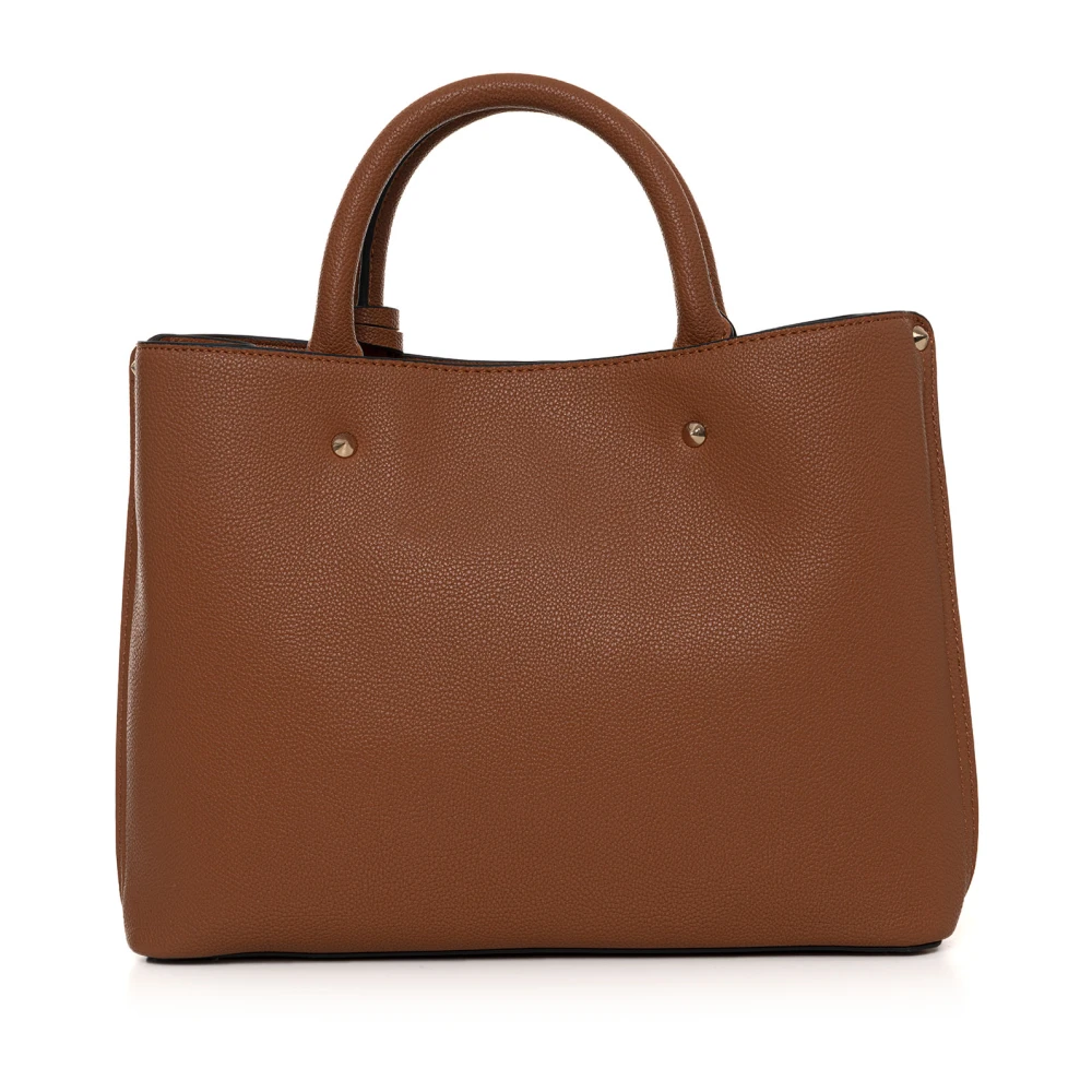 Guess Stijlvolle Meridian Handtas met Drie Compartimenten Brown Dames