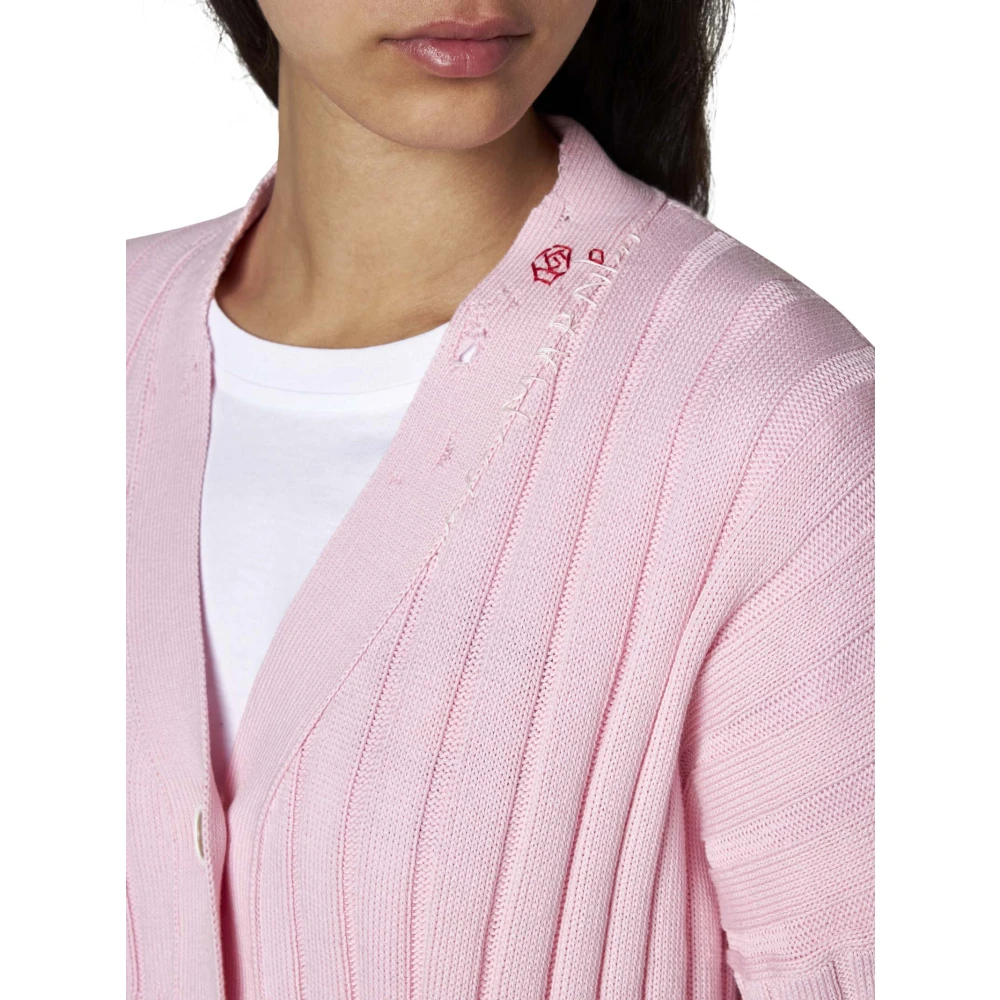 Marni Bloemen Geborduurde Trui Pink Dames