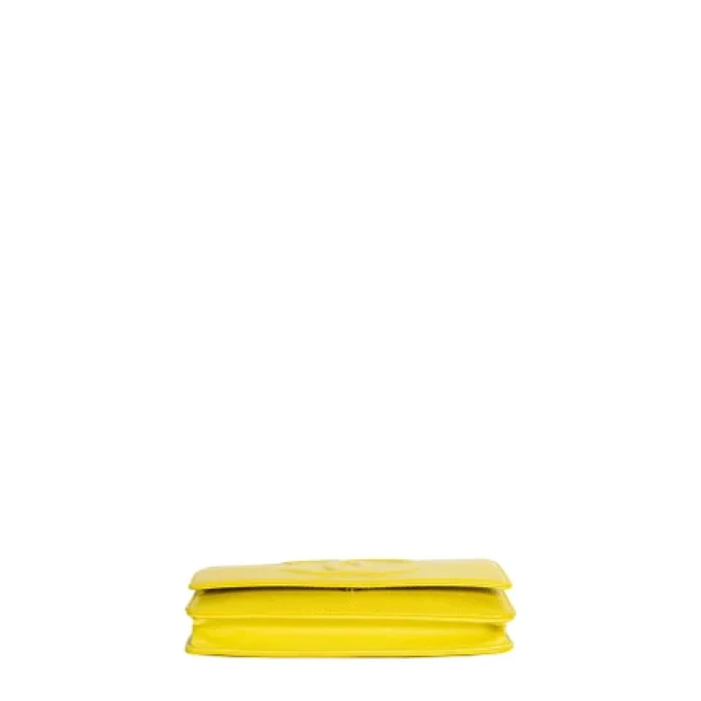 Chanel Vintage Pre-owned Leather wallets Yellow Dames