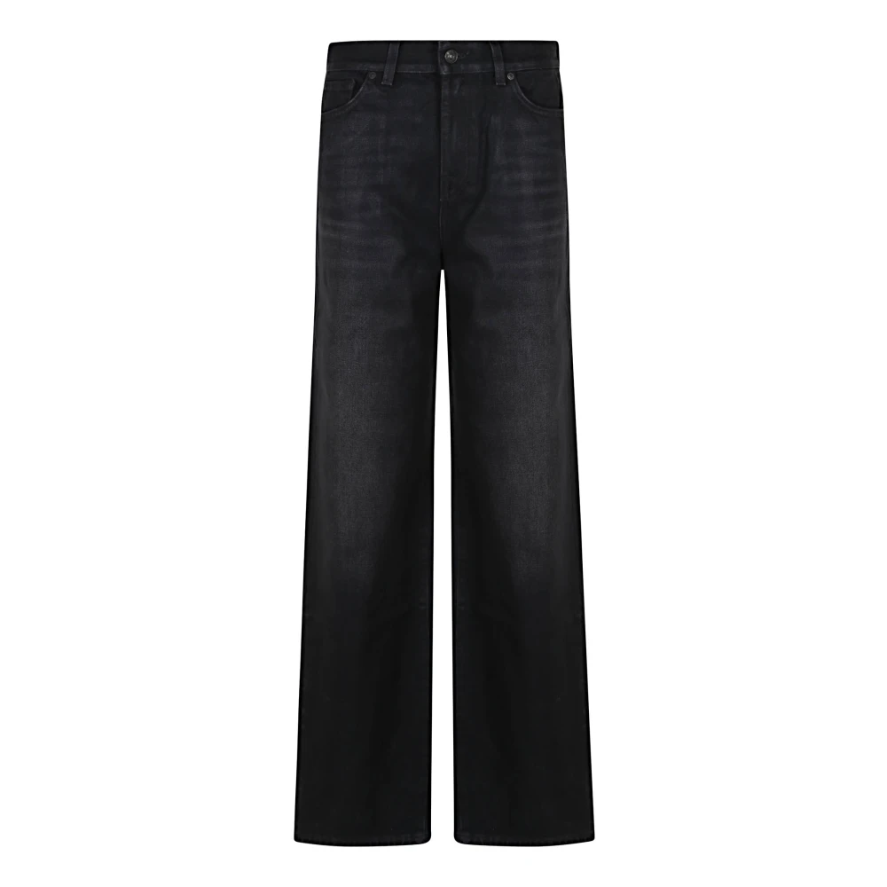 7 For All Mankind Jeans Straight Blauw Black Dames