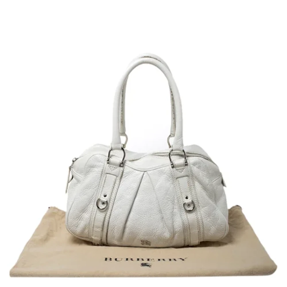 Burberry Vintage Pre-owned Leather handbags White Dames