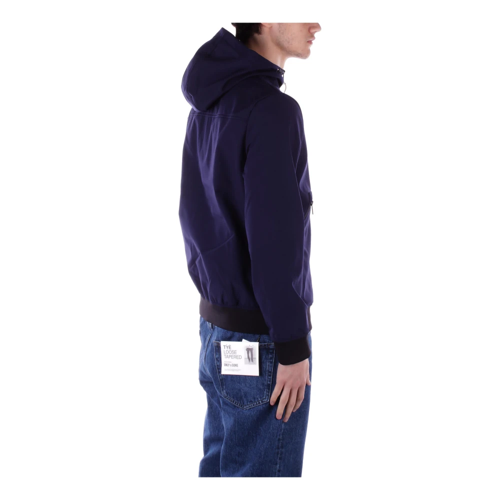Only & Sons Blauwe Hoodie Jas Rits Zakken Avond Blue Heren