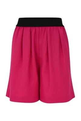 fuchsia-elastic-waist-bermuda-shorts