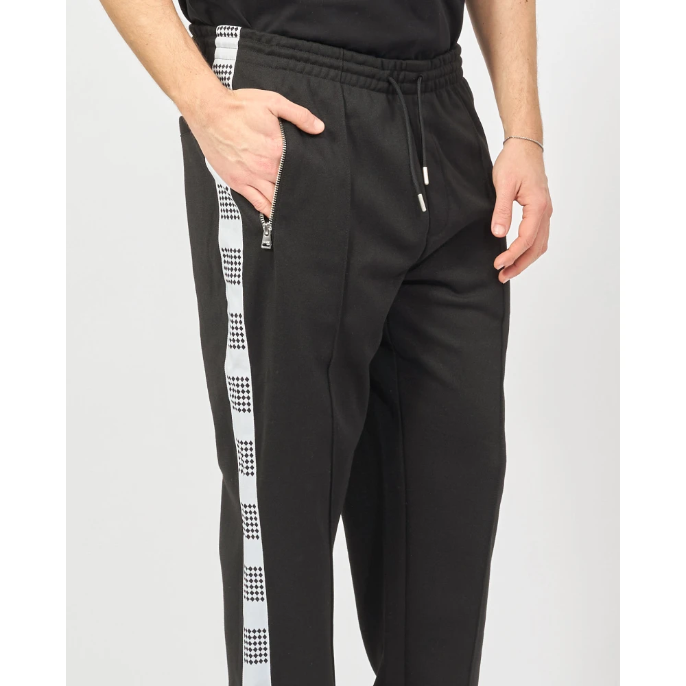 Hugo Boss Zwarte broek met zijstreep Black Heren
