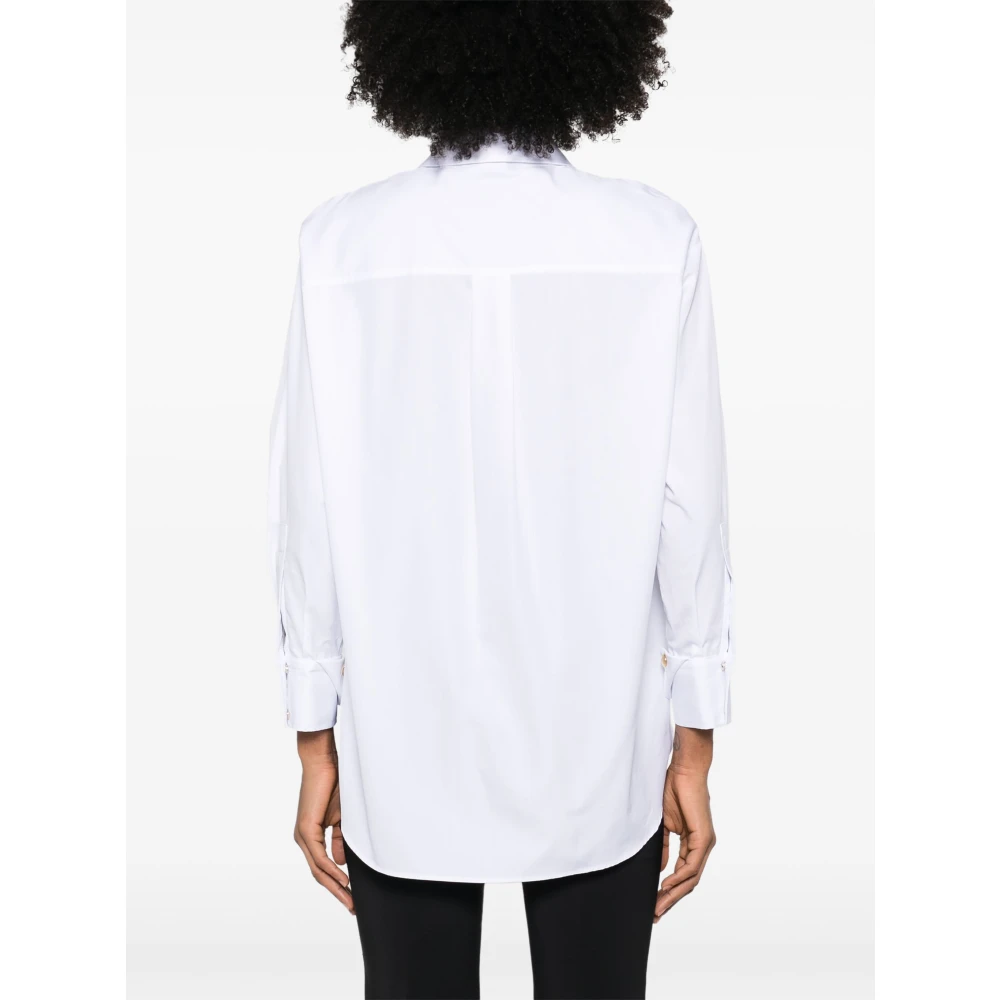 Elisabetta Franchi Witte Overhemd 100% Katoen Klassieke Stijl White Dames