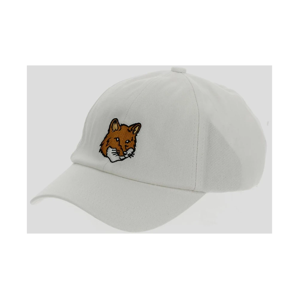 Maison Kitsuné Katoenen Fox Cap White Heren