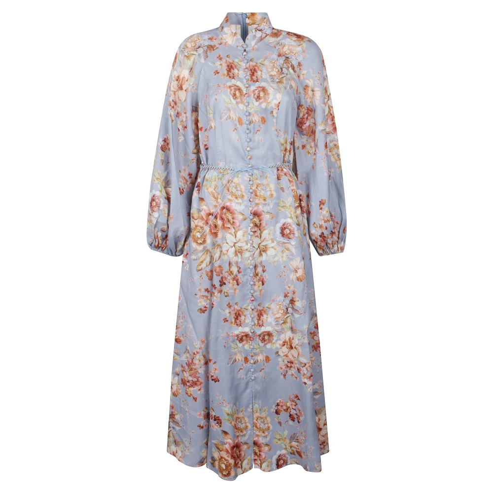 Zimmermann Women's Multicolor Shirt Dresses, M, Awaken Billow Maxi Dress