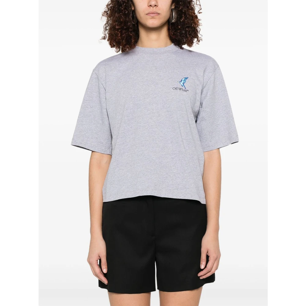 Off White Grijze Polo & Wit T-shirt Combo Gray Dames