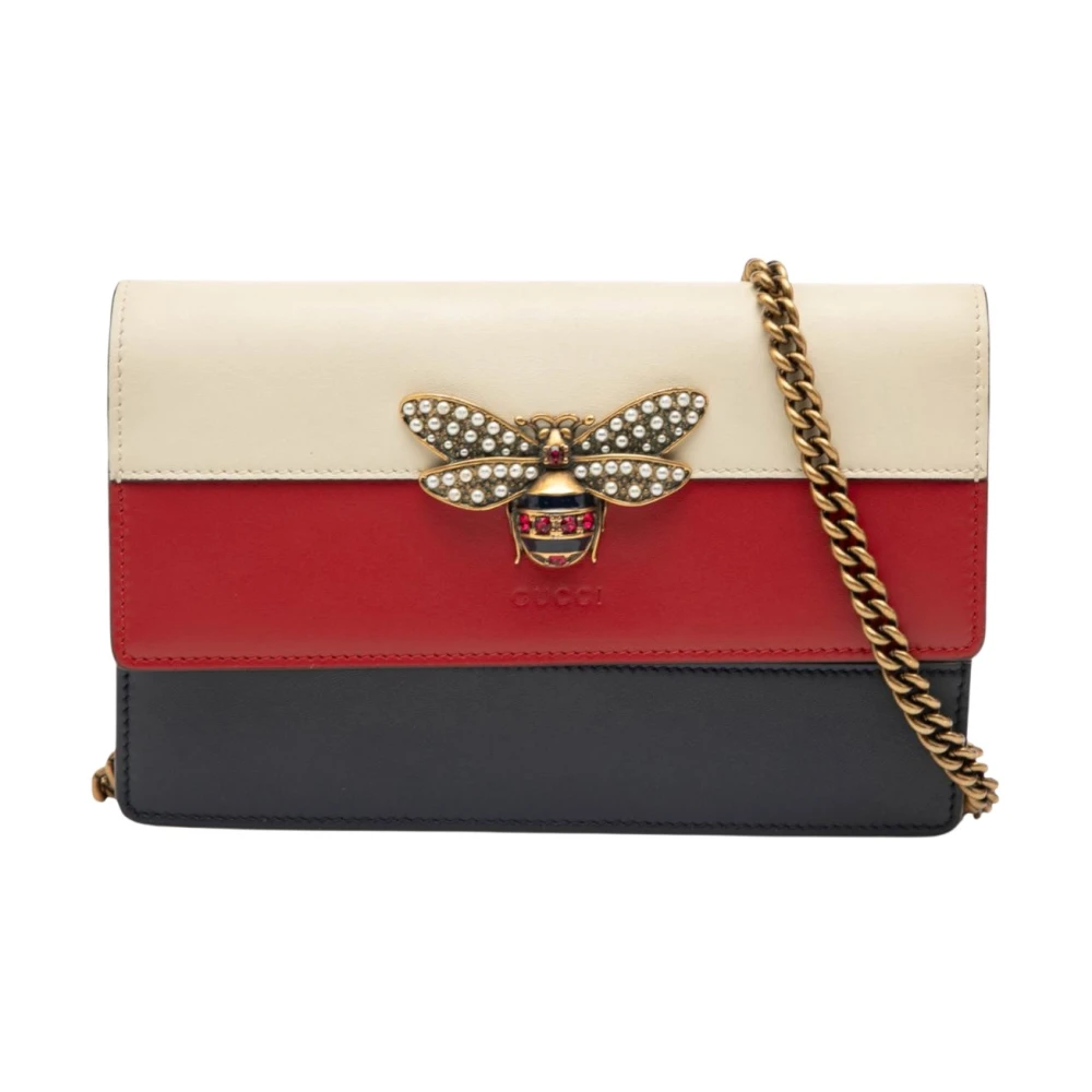 Gucci Vintage Women's Pre-Owned Striped Chain Wallet