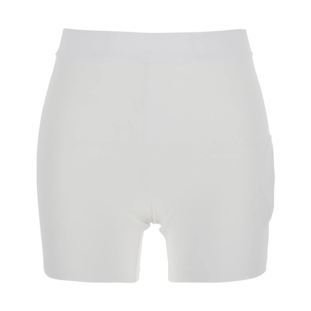 BRUNELLO CUCINELLI Witte Jurk met Logo Borduursel en Wijd Uitlopend Ontwerp in Katoen White Dames