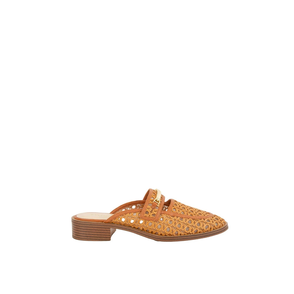 Twinset Beige Heeled Mules, Female, 6 Uk, Sabot Clogs