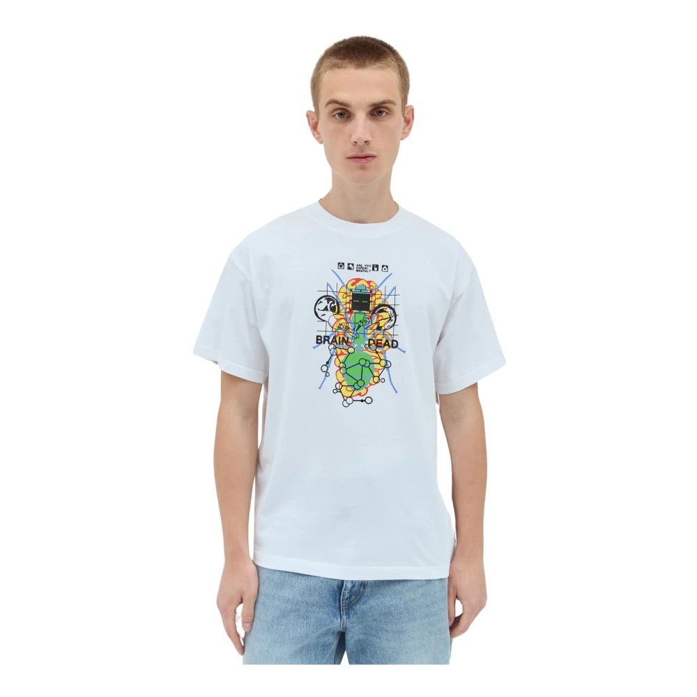 Brain Dead Grafische Print Katoenen T-shirt White Heren