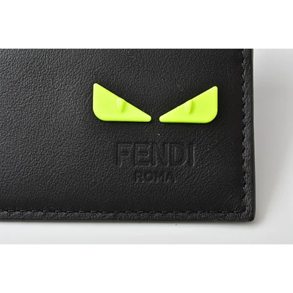 Fendi Vintage Pre-owned Leather wallets Black Dames