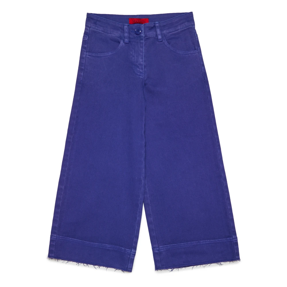 Max & Co Blue Trousers, Female, 12 Y, Refined Workwear Trousers