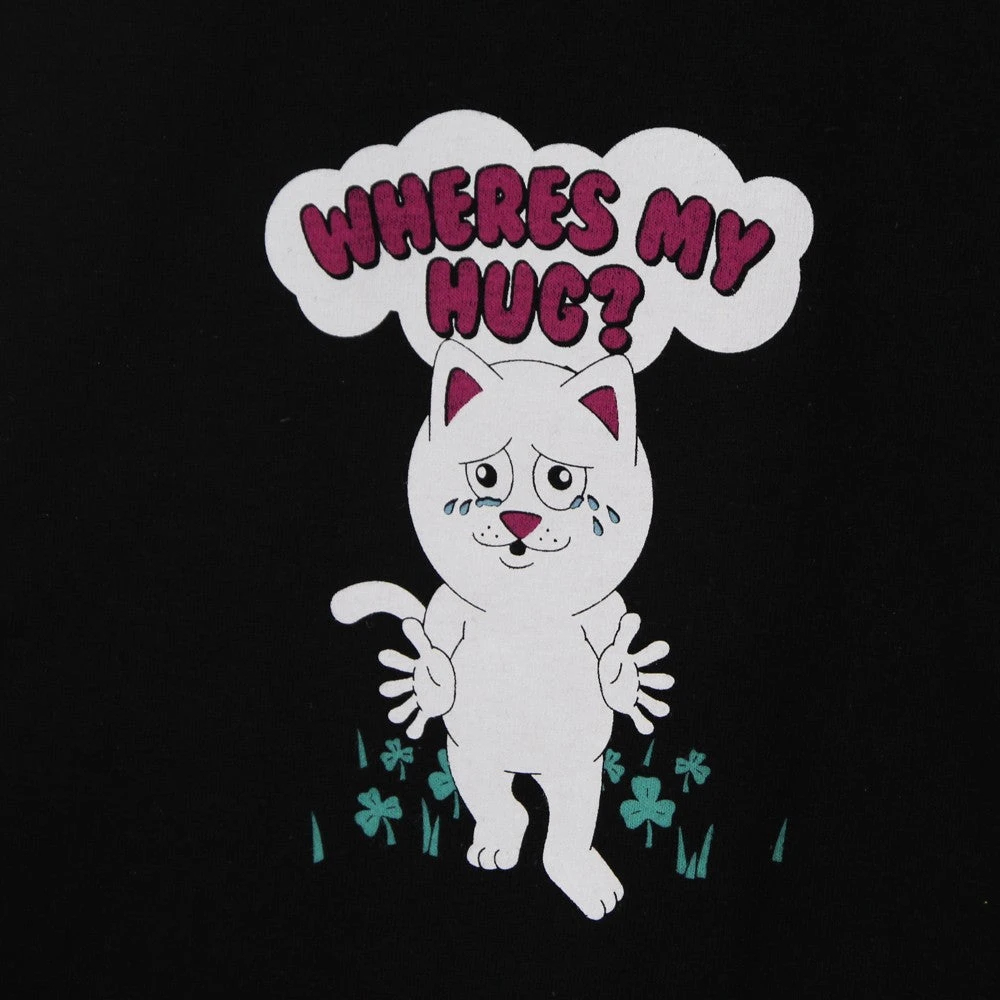 Ripndip Zwarte longsleeve ronde hals T-shirt Black Heren